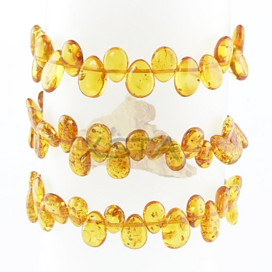 Honey drop shaped amber bracelet